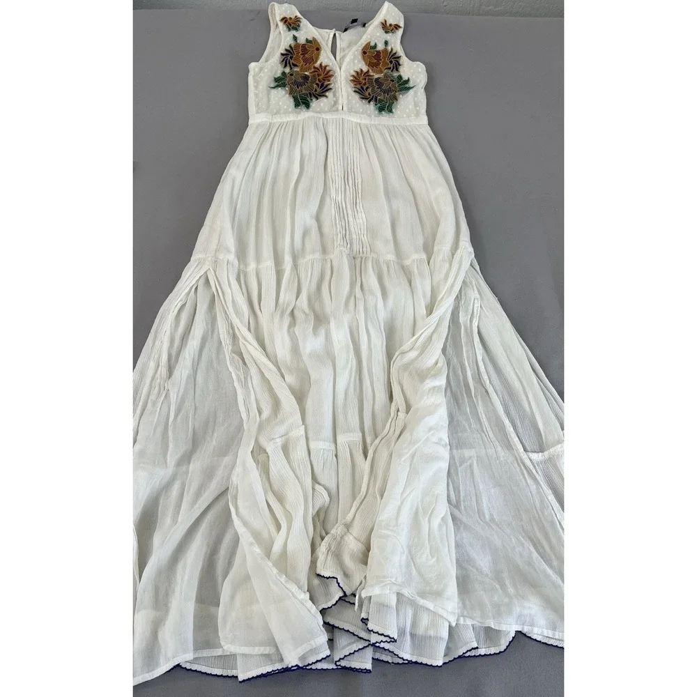 Lulus Tickets To Paradise Embroidered Maxi Dress Women's Sz Small - Picture 11 of 16